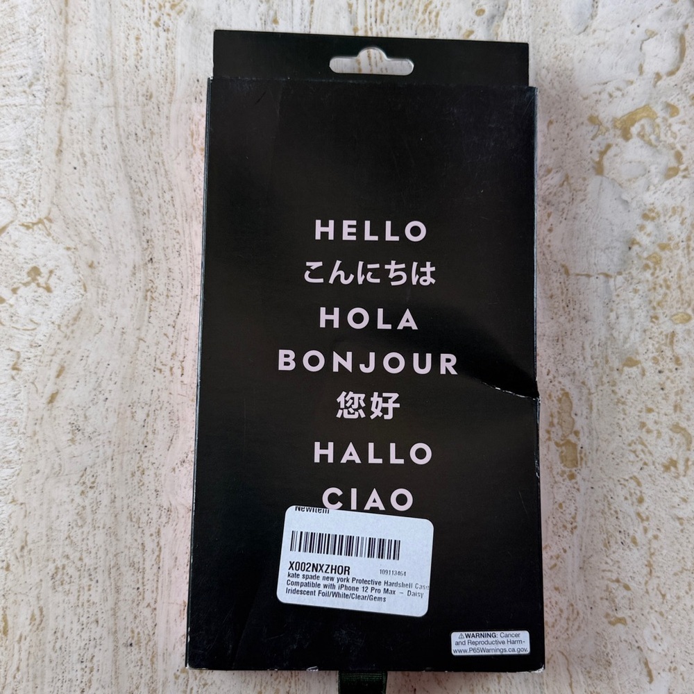 Kate Spade hardshell case Daisy iridescent foil/clear/gems iPhone 12 Pro Max - Picture 2 of 7